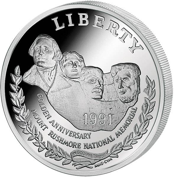 1 Dollar USA 50 Jahre Mount Rushmore