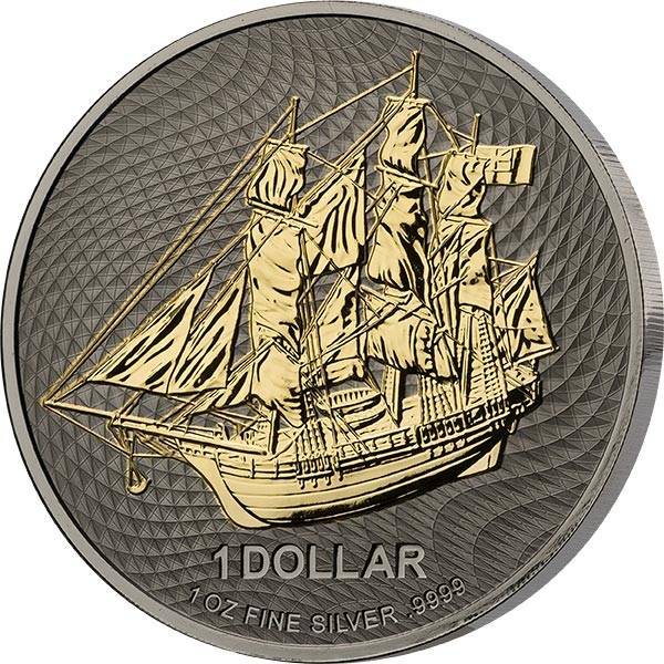 1 Dollar Cook-Inseln Bounty 2022 Golden Enigma Edition