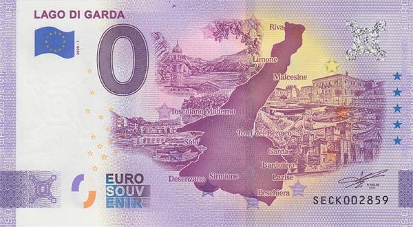 0-Euro-Banknote Italien Gardasee