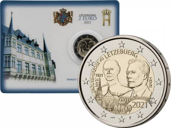 2 Euro Luxemburg 100. Geburtstag des Großherzogs Jean 2021