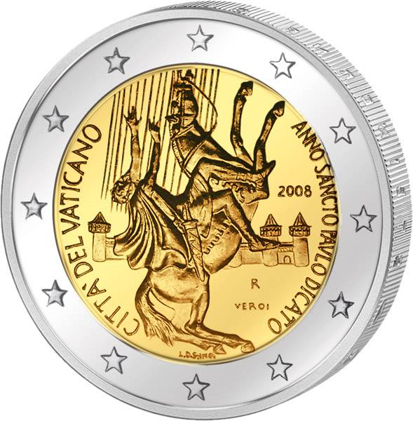 2 Euro Vatikan Paulusjahr 2008 Stempelglanz