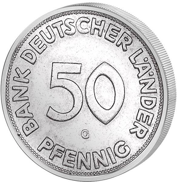 50 Pfennig BRD Bank Deutscher Länder 1950