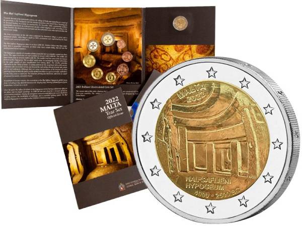 Euro-Kursmünzensatz Malta inklusive 2-Euro-Gedenkmünze 2022