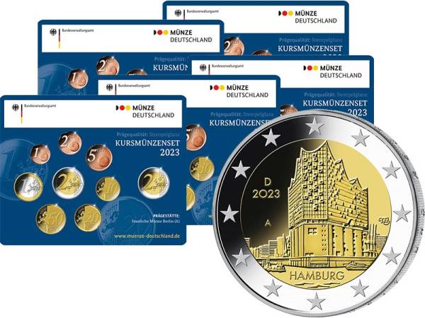 Euro-Kursmünzensätze BRD 2023 Stempelglanz