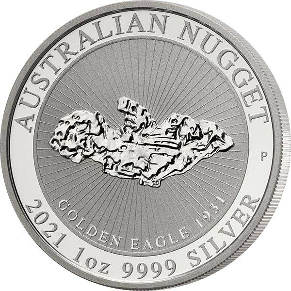 1 Unze Silber Australien Australischer Nugget 2021
