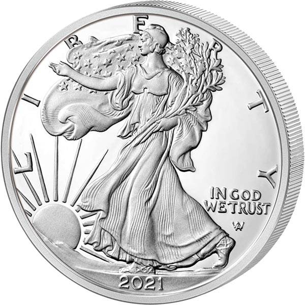 1 Unze Silber USA American Eagle 2021