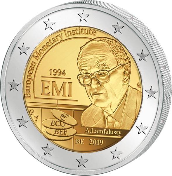 2 Euro Belgien 25. Gründungstag des Europäischen Währungsinstituts 2019