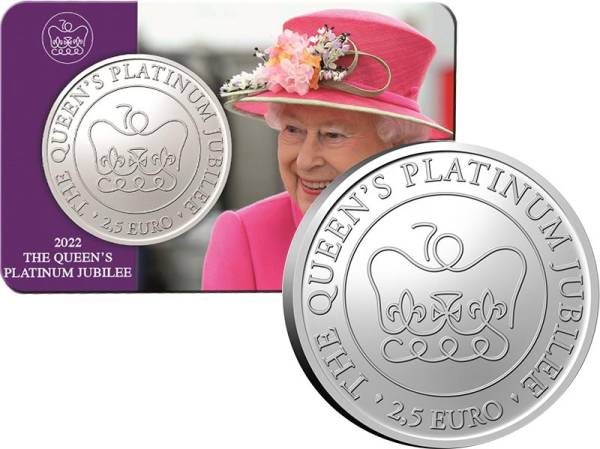2,5 Euro Malta 70-jähriges Thronjubiläum Queen 2022