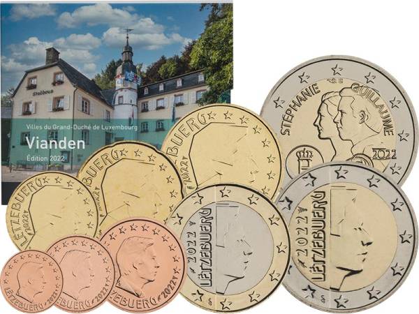 Euro-Kursmünzensatz Luxemburg inkl. 2 Euro Gedenkmünze 2022
