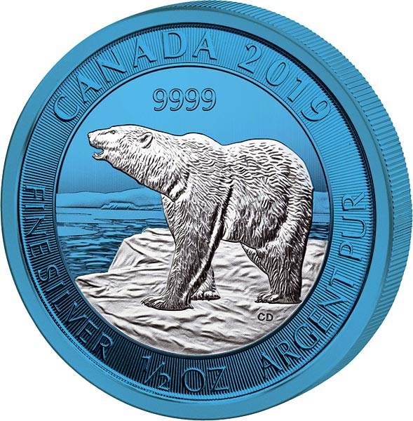 2 Dollars Kanada Eisbär Space-Colour-Edition 2019