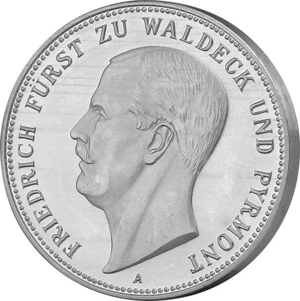 5 Mark Waldeck-Pyrmont Fürst Friedrich 1906 Nachprägung