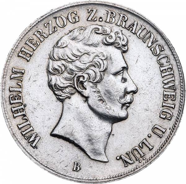 Doppeltaler Braunschweig Herzog Wilhelm 1850-1855