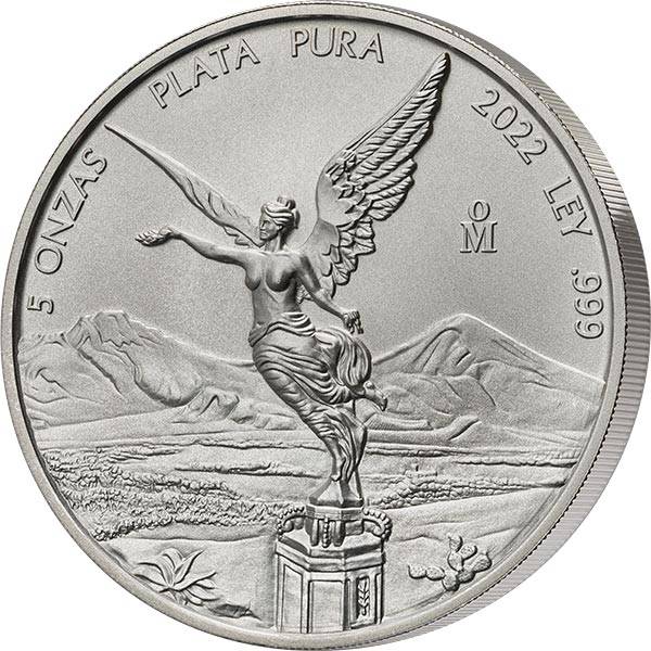 5 Unzen Silber Mexiko Libertad 2022