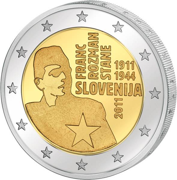 2 Euro Slowenien 100 Geburtstag von Franc Rozman