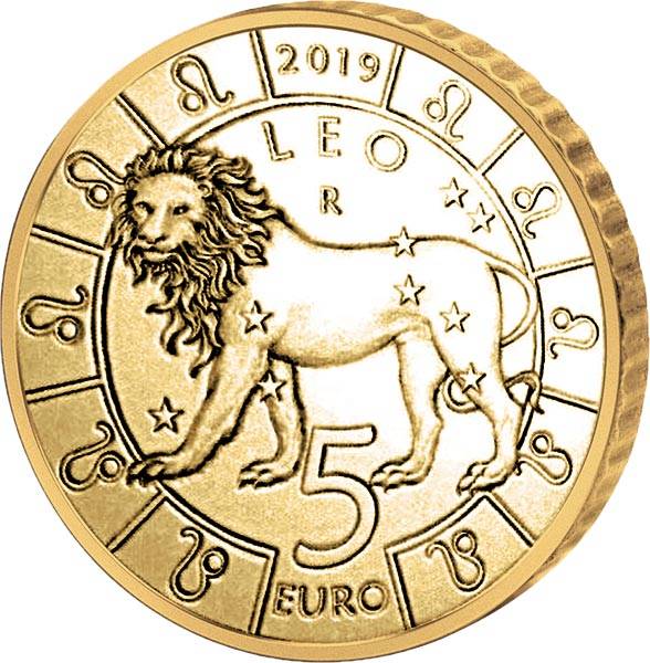 5 Euro San Marino Tierkreiszeichen Löwe 2019