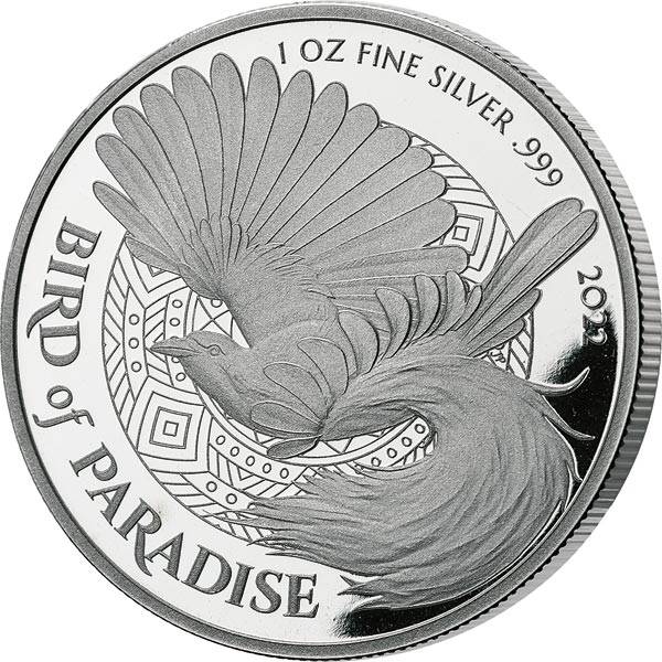 1 Unze Silber Papua-Neuguinea Paradiesvogel 2022