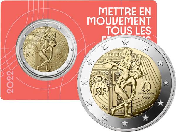 2 Euro Frankreich Olympia 2024 - Genius Coincard 2022