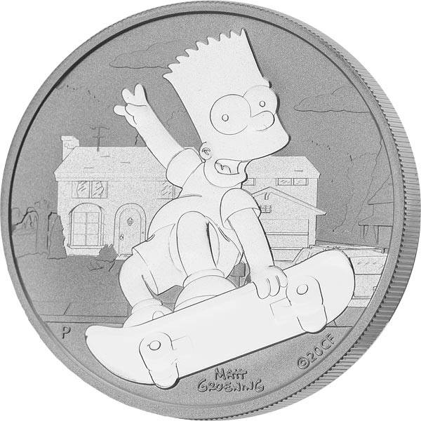1 Unze Silber Tuvalu Bart Simpson 2020