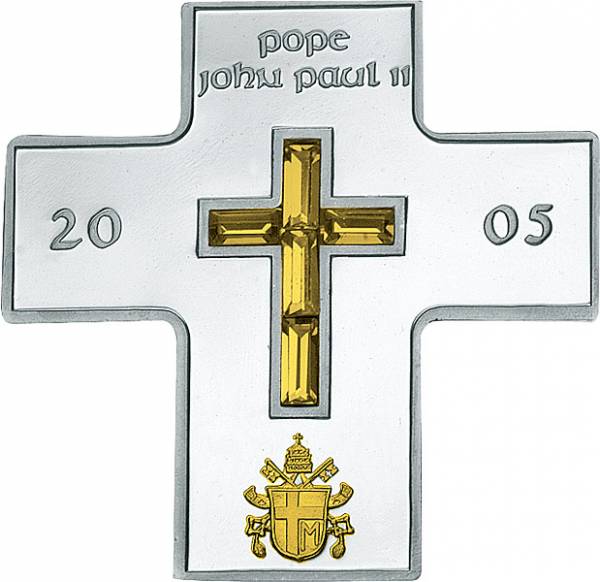 5 Dollars Nördliche Marianen Johannes Paul II. Kreuz 2005