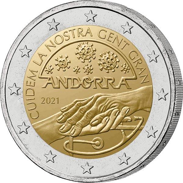 2 Euro Andorra Wir kümmern uns um unsere Senioren 2021