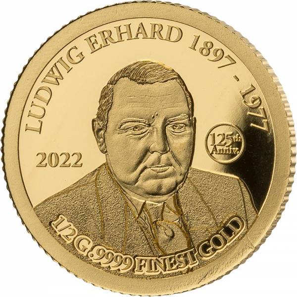 10 Dollars Barbados 125. Geburtstag Ludwig Erhard 2022