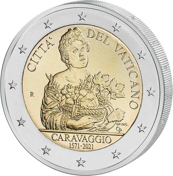 2 Euro Vatikan 450. Geburtstag von Caravaggio 2021