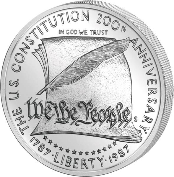 1 Dollar USA 200 Jahre Verfassung 1987 Polierte Platte