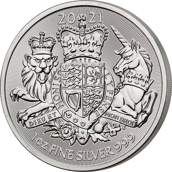 1 Unze Silber Großbritannien Royal Arms 2021