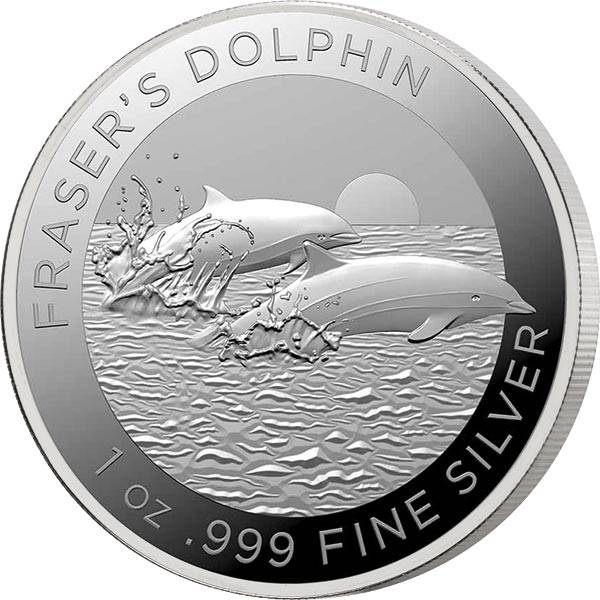 1 Unze Silber Australien Fraser´s Delfin 2021