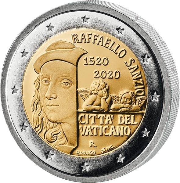 2 Euro Vatikan 500. Todestag von Raffael 2020