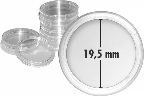10er-Pack Münzkapseln Innendurchmesser 19,5 mm