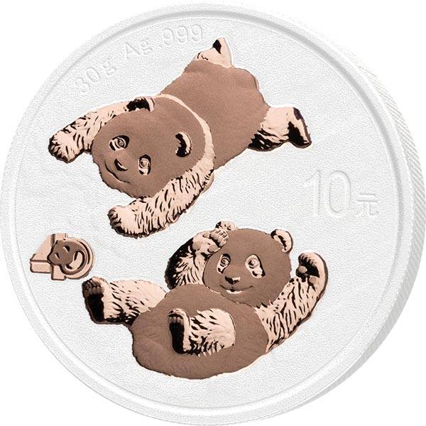 10 Yuan China Panda 2022 mit Keramikveredelung
