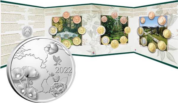 Euro-Kursmünzensätze BeNeLux+Silber-Gedenkprägung Kulturhauptstädte 2022
