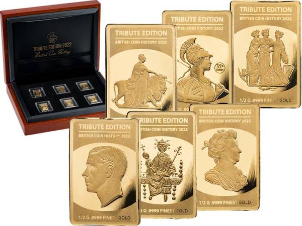 6 x 10 Dollars Salomonen Tribute Edition - Bristish Coin History 2022