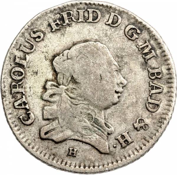 10 Kreuzer Baden-Durlach Markgraf Karl Friedrich 1765-1775