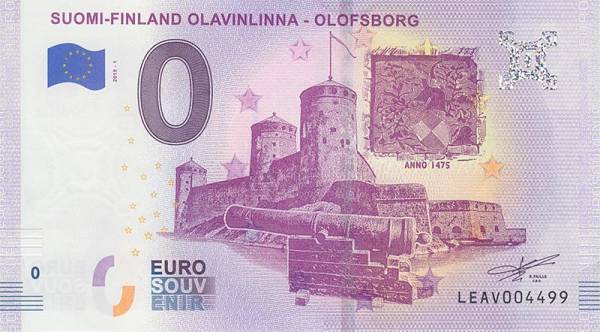 0-Euro-Banknote Finnland Olafsburg 2019