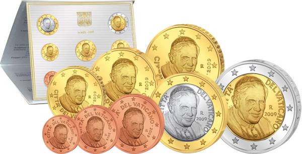 Euro-Kursmünzensatz Vatikan 2009