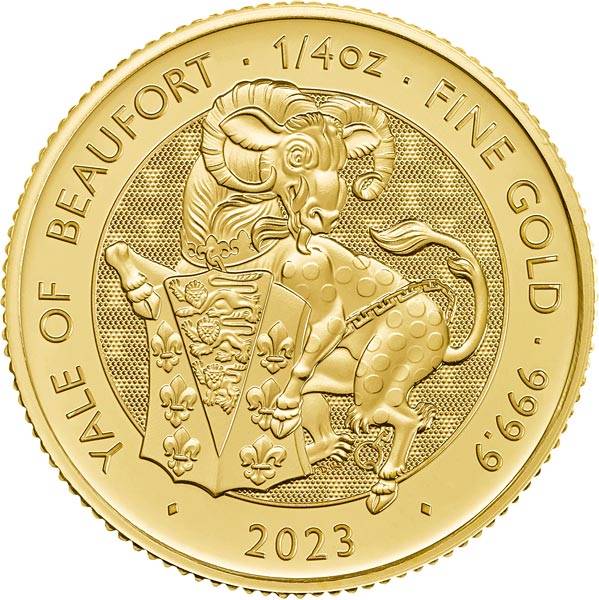 1/4 Unze Gold Großbritannien Tudor Beasts Yale of Beaufort 2023
