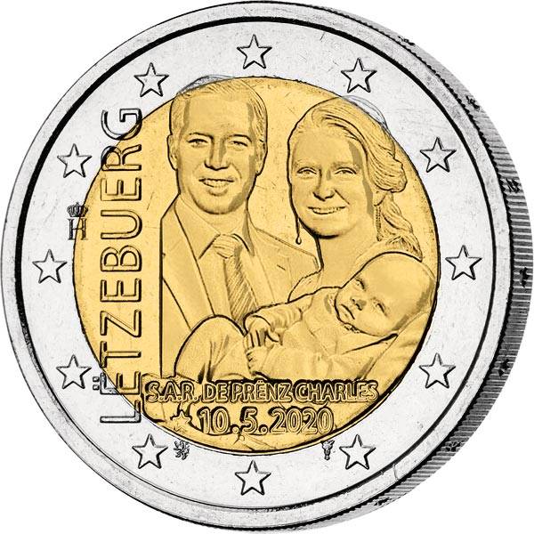2 Euro Luxemburg Geburt Prinz Charles 2020
