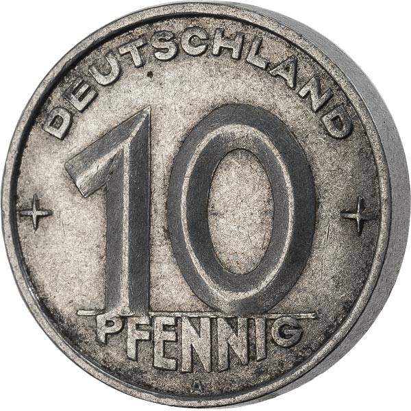 10 Pfennig DDR Hammer Ähren Zirkel 1953