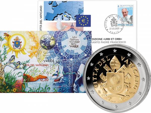 2 Euro Vatikan Numisbrief Urbi et Orbi 2020