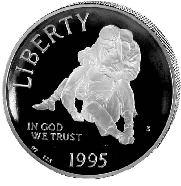 1 Dollar USA Sanitäter im Einsatz 1995 Polierte Platte (PP)