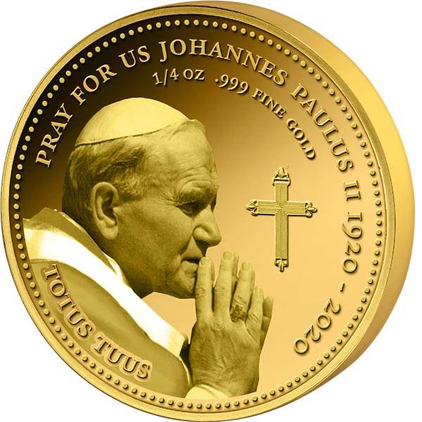 100 Francs Kongo Johannes Paul II. betend 2020