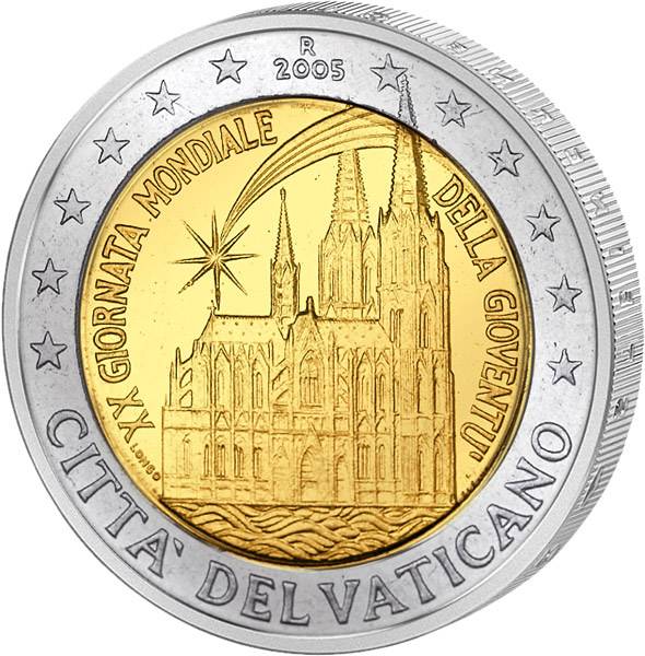 2 Euro Vatikan Weltjugendtag Köln 2005