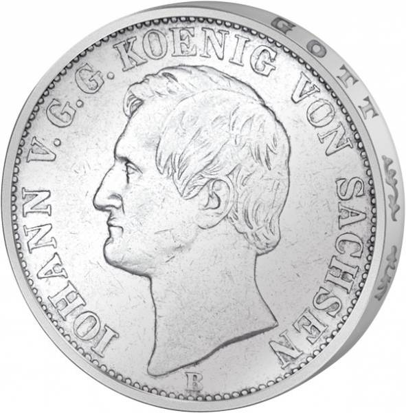 Taler Sachsen König Johann 1861-67 Silber (ss)