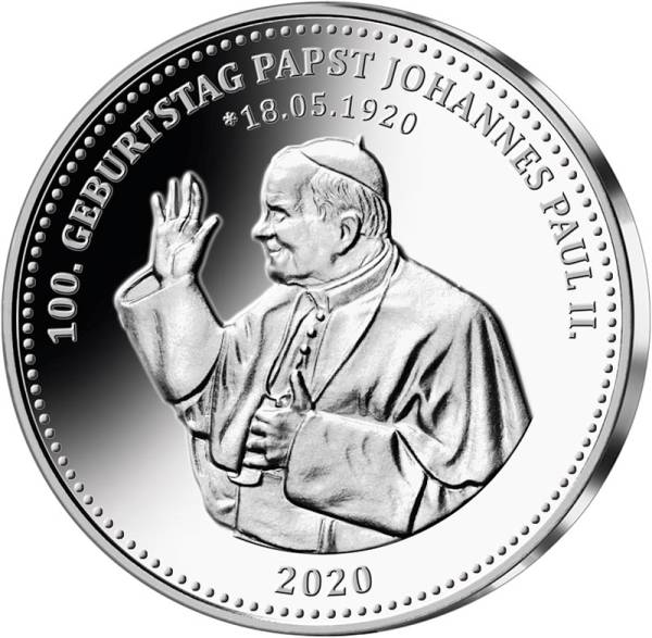 Gedenkprägung 100. Geburtstag von Papst Johannes Paul II. - Jubiläumsausgabe