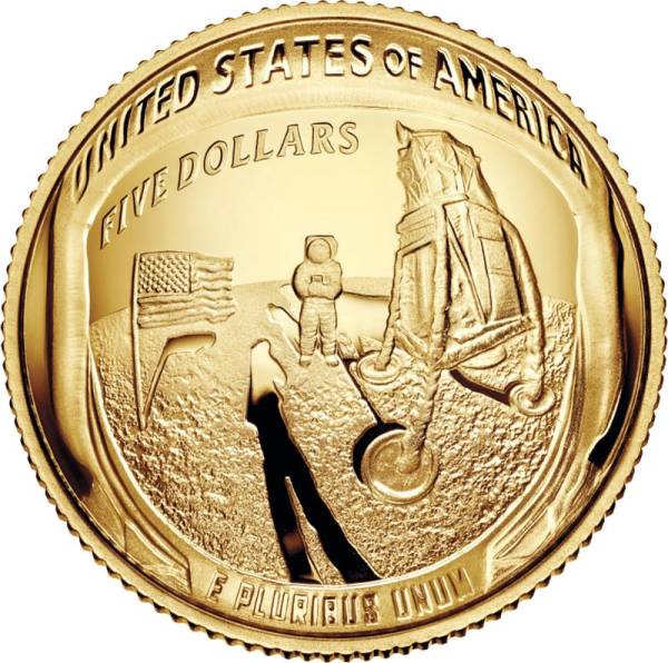 5 Dollars USA Apollo 11 2019