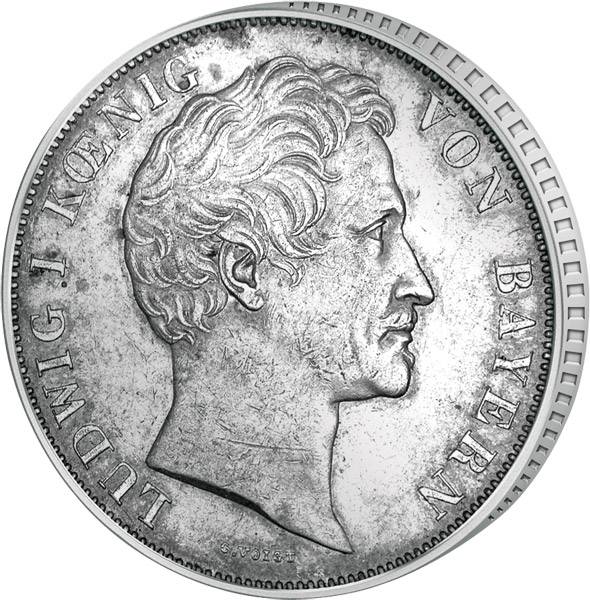 Taler Doppelgulden Ludwig I. 1845-1847  ss-vz