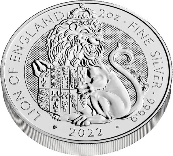 2 Unzen Silber Großbritannien Tudor Beasts Löwe 2022