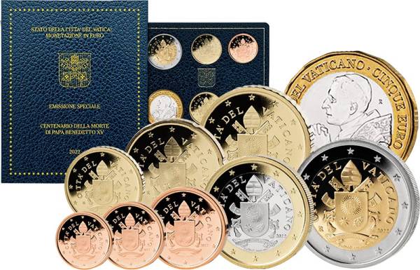 Euro-Kursmünzensatz Vatikan 2022 inklusive 5-Euro-Gedenkmünze